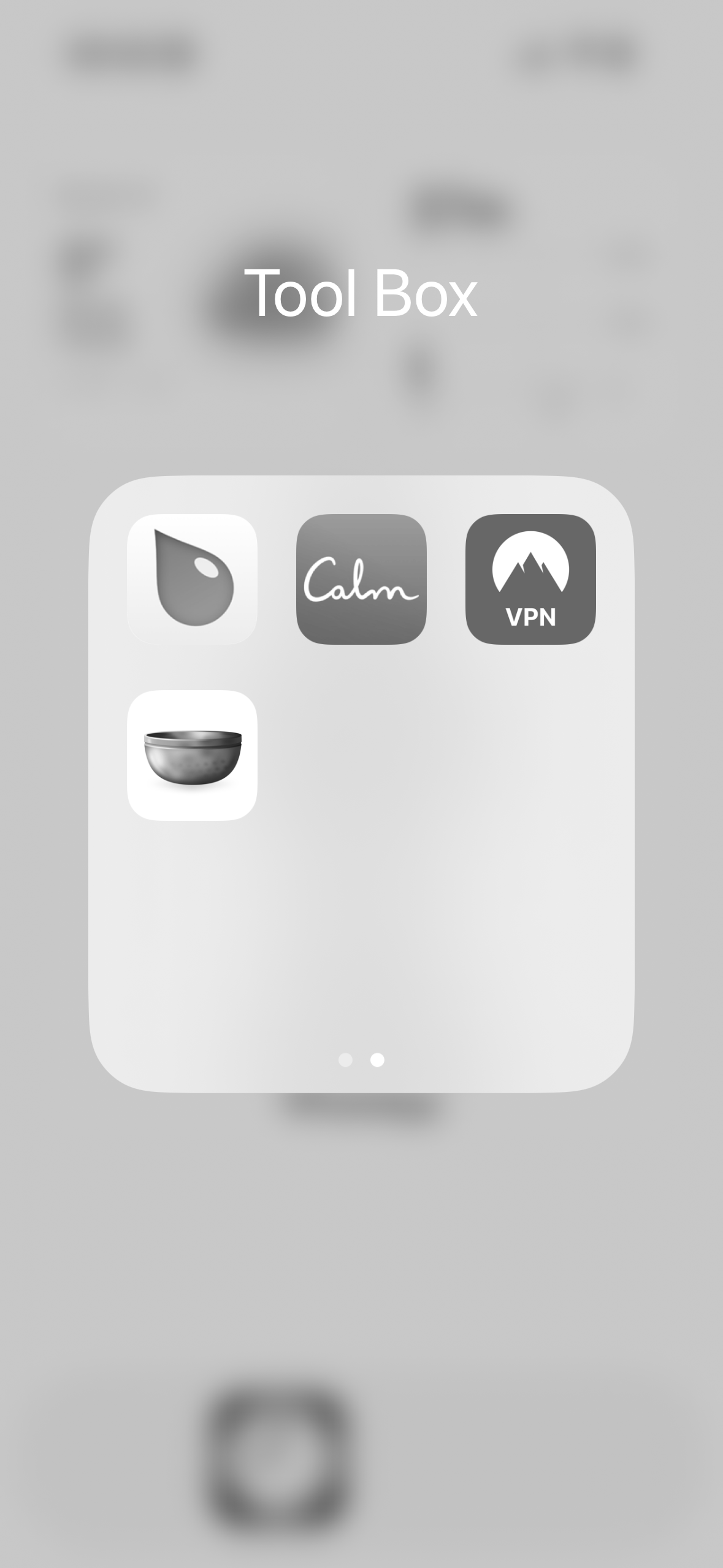 Tool Box folder screen 2