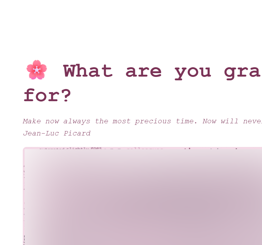 Github link to Gratitude Journal project